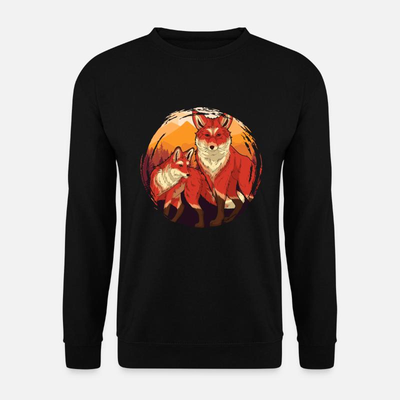 Fuchs - Unisex Pullover - Schwarz