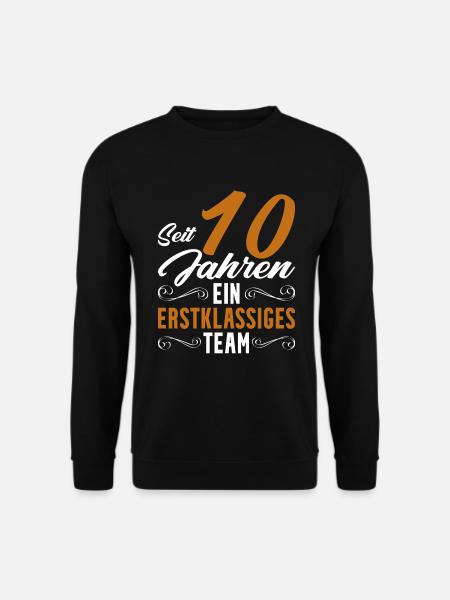 Rosenhochzeit 10 Jahre Jubiläum Geschenk Hochzeit - Unisex Pullover - Schwarz