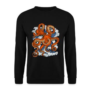 Ocean Animal Lover Octopus Gift Octopus Octopus - Sweat-shirt Unisexe - noir - Devant - Alina (178cm) & Michal (187cm)
