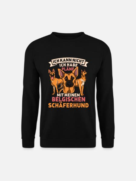 Hunde Schäferhund Lustiges Belgischer Malinois - Unisex Pullover - Schwarz