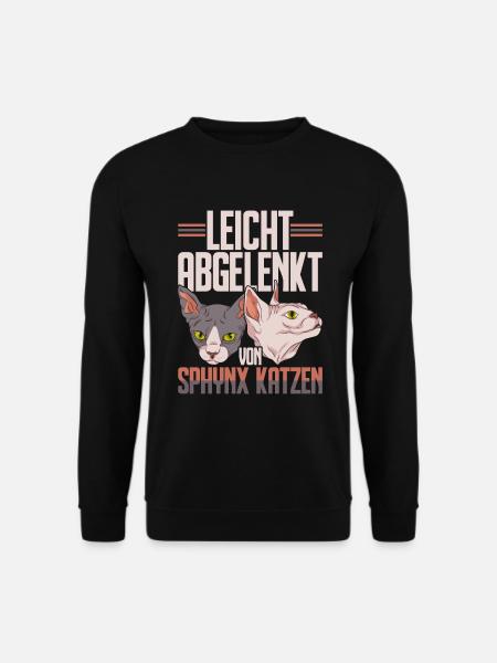 Hauskatze Okkult Katze Geschenk Sphynx Katze - Unisex Pullover - Schwarz