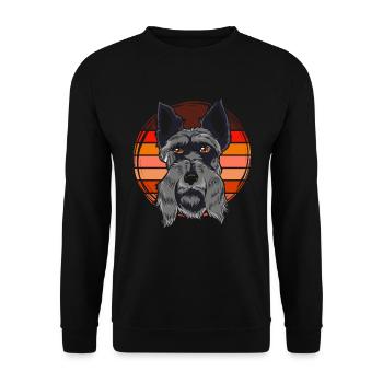 Retro Dogs Scottie Cadeau Scottish Terrier - Sweat-shirt Unisexe - noir - Devant - Alina (178cm) & Michal (187cm)