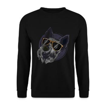 Coole Sonnenbrille Hunde Geschenk Scottish Terrier - Unisex Pullover - Schwarz - Vorne - Alina (178cm) & Michal (187cm)