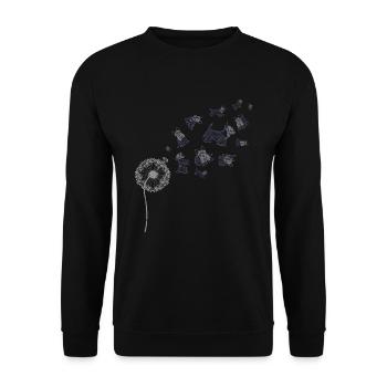 Scottie Hunde Geschenk Pusteblume Scottish Terrier - Unisex Pullover - Schwarz - Vorne - Alina (178cm) & Michal (187cm)
