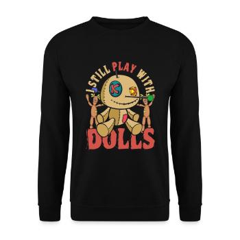 Wiccan Voodoo Spell Gift Drôle Poupée Voodoo - Sweat-shirt Unisexe - noir - Devant - Alina (178cm) & Michal (187cm)
