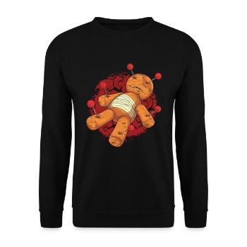 Magic Voodoo Spell Witch Gift Voodoo Doll - Unisex Sweatshirt - black - Front - Alina (178cm) & Michal (187cm)