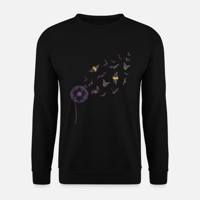 Halloween Kostüm Geschenk Pusteblume Fledermaus - Unisex Pullover - Schwarz