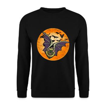 Bats Full Moon Animal Gift Bat - Sweat-shirt Unisexe - noir - Devant - Alina (178cm) & Michal (187cm)