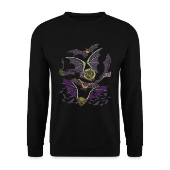 Animal Lover Night Animal Gift Bat - Sweat-shirt Unisexe - noir - Devant - Alina (178cm) & Michal (187cm)