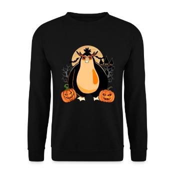 Full Moon Zoo Bird Cadeau Halloween Penguin - Sweat-shirt Unisexe - noir - Devant - Alina (178cm) & Michal (187cm)
