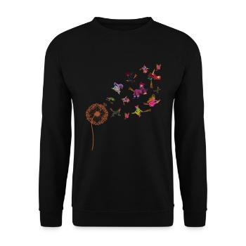 Witches Gift Creepy Dandelion Halloween - Unisex Sweatshirt - black - Front - Alina (178cm) & Michal (187cm)