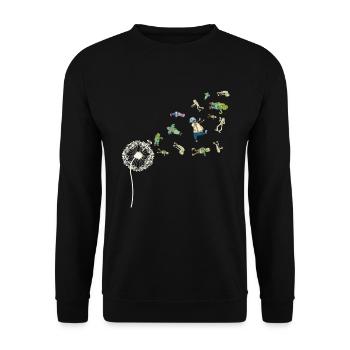 Dandelion Mummies Zombie Gift Halloween - Unisex Sweatshirt - black - Front - Alina (178cm) & Michal (187cm)