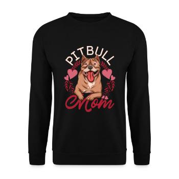 Chiens Maman Chien Ami Fête des mères Cadeau Pitbull - Sweat-shirt Unisexe - noir - Devant - Alina (178cm) & Michal (187cm)