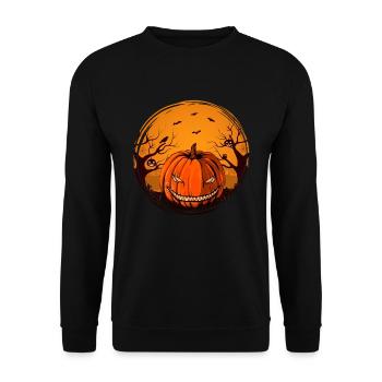 Citrouille cadeau de costume d’Halloween effrayant - Sweat-shirt Unisexe - noir - Devant - Alina (178cm) & Michal (187cm)