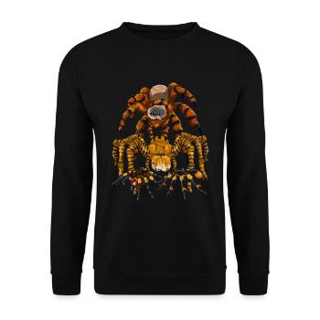 Tarantula Arachnid Tarantula Gift Spider - Unisex Sweatshirt - black - Front - Alina (178cm) & Michal (187cm)