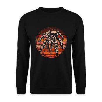 Retro Tarantula Arachnide Gift Animal Spider - Unisex Sweatshirt - black - Front - Alina (178cm) & Michal (187cm)