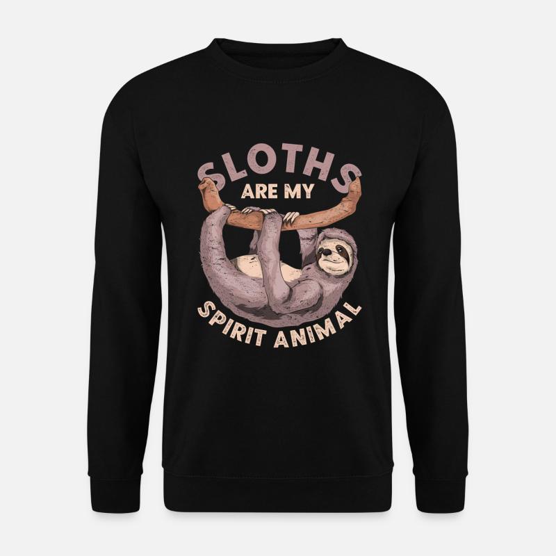 Faultiere sind mein spirituelles Tier Faultier - Unisex Pullover - Schwarz