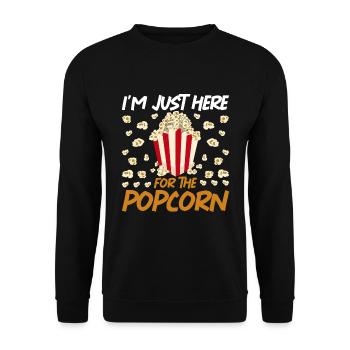 Kinofilm Kino Snack Geschenk Lustiges Popcorn - Unisex Pullover - Schwarz - Vorne - Alina (178cm) & Michal (187cm)