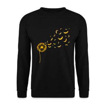 Fruit Fruit Cadeau Pissenlit Banane - Sweat-shirt Unisexe - noir - Devant - Alina (178cm) & Michal (187cm)