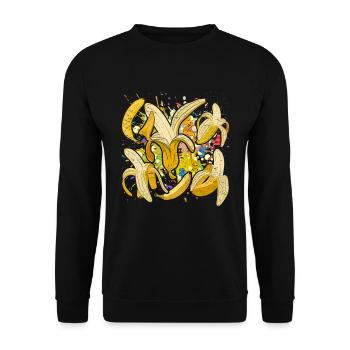 Dab Fruit Fruit Gift Dabbing Banana - Unisex Sweatshirt - black - Front - Alina (178cm) & Michal (187cm)