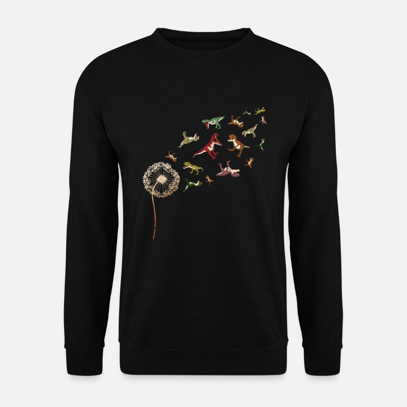 Tyrannosaurus Dino Geschenk Pusteblume Dinosaurier - Unisex Pullover - Schwarz