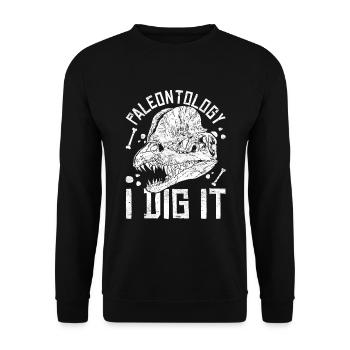 Paléontologie Je l’ai déterré Paléontologue - Sweat-shirt Unisexe - noir - Devant - Alina (178cm) & Michal (187cm)