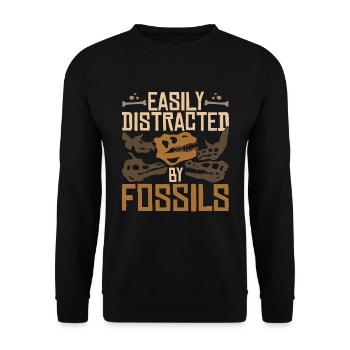 Fossilien Dino Geschenk Lustiges Paläontologie - Unisex Pullover - Schwarz - Vorne - Alina (178cm) & Michal (187cm)