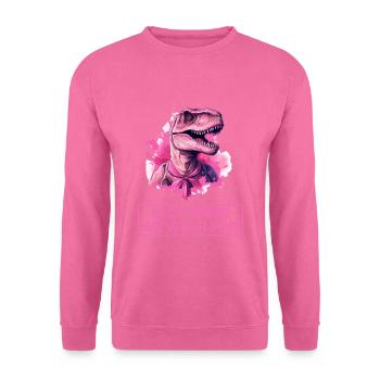 Cancer Du Sein Octobre Rose Dinosaure - Sweat-shirt Unisexe - rose - Devant