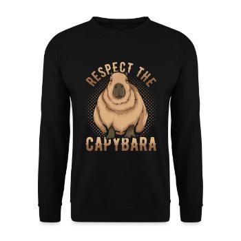 Amoureux des animaux Cadeau de rongeurs Drôle Capybara - Sweat-shirt Unisexe - noir - Devant - Alina (178cm) & Michal (187cm)