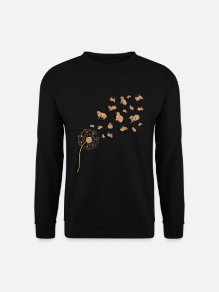 Cadeau amoureux des animaux pissenlit capybara - Sweat-shirt Unisexe - noir