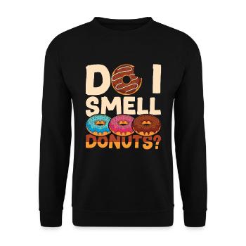 Donut Snack Candy Gift Funny Donuts - Sweat-shirt Unisexe - noir - Devant - Alina (178cm) & Michal (187cm)