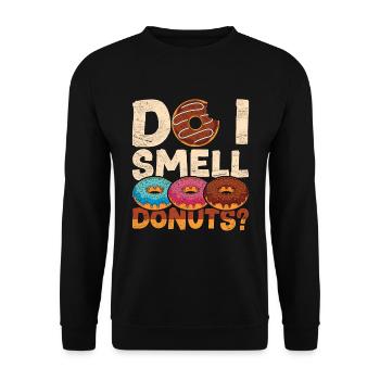Est-ce que je sens quelque chose comme Donuts Funny Gift Donuts - Sweat-shirt Unisexe - noir - Devant - Alina (178cm) & Michal (187cm)