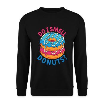 Candy Funny Gift Sprinkles Donuts - Sweat-shirt Unisexe - noir - Devant - Alina (178cm) & Michal (187cm)