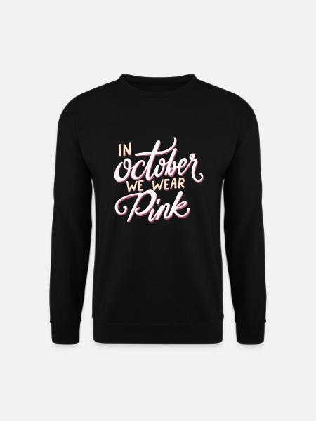 Breast Cancer October Pink Ribbon - Unisex Sweatshirt - black