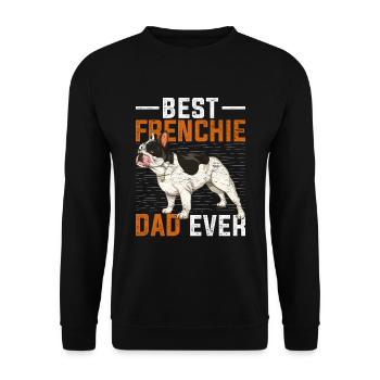 Meilleur Frenchie Daddy Gift Dogs Bulldog - Sweat-shirt Unisexe - noir - Devant - Alina (178cm) & Michal (187cm)