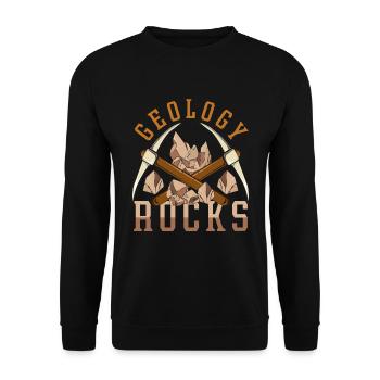Steinsammler Geologe Geschenk Lustiges Geologie - Unisex Pullover - Schwarz - Vorne - Alina (178cm) & Michal (187cm)