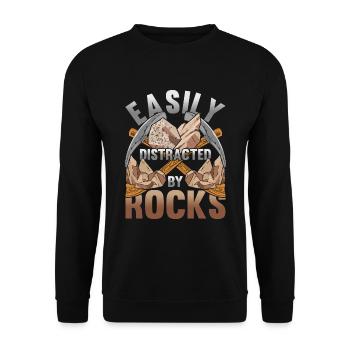 Paläontologe Geologe Geschenk Lustiges Geologie - Unisex Pullover - Schwarz - Vorne - Alina (178cm) & Michal (187cm)