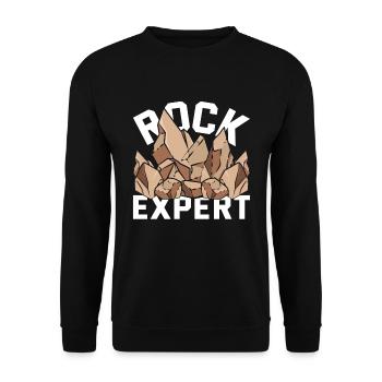 Gesteinsammler Experte Geschenk Lustiges Geologie - Unisex Pullover - Schwarz - Vorne - Alina (178cm) & Michal (187cm)