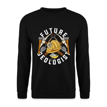 Wissenschaft Geologie Geschenk Zukünftiger Geologe - Unisex Pullover - Schwarz - Vorne - Alina (178cm) & Michal (187cm)
