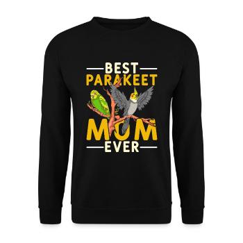 Beste Vogel Mama Muttertag Geschenk Sittich - Unisex Pullover - Schwarz - Vorne - Alina (178cm) & Michal (187cm)