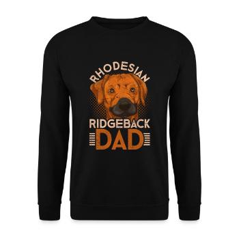Rhodesian Ridgeback Papa Father’s Day Gift Dogs - Sweat-shirt Unisexe - noir - Devant - Alina (178cm) & Michal (187cm)