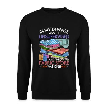 Seamstress Vintage Flower Sewing Machine Gift Sewing - Unisex Sweatshirt - black - Front - Alina (178cm) & Michal (187cm)