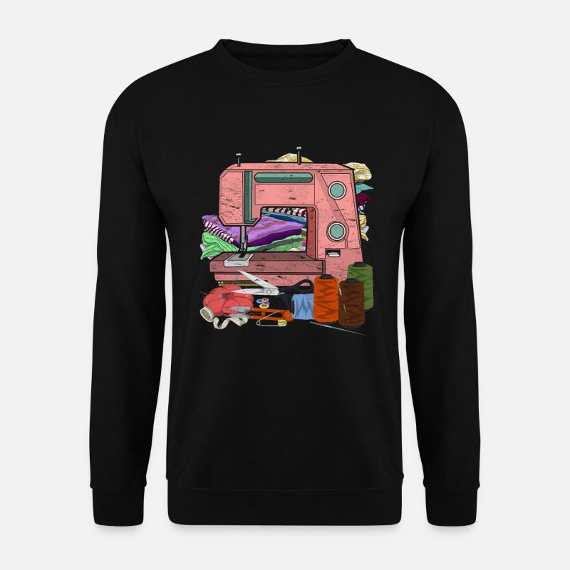 Retro sewing machine sewing - Unisex Sweatshirt - black