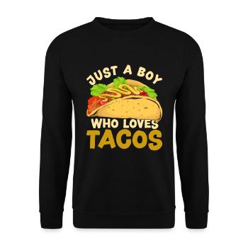 Taco cadeau mexicain pour garçons de restauration rapide - Sweat-shirt Unisexe - noir - Devant - Alina (178cm) & Michal (187cm)