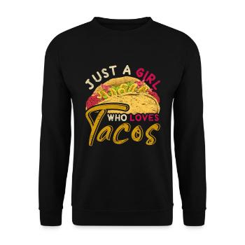 Juste une fille qui aime les tacos, la restauration rapide, les tacos - Sweat-shirt Unisexe - noir - Devant - Alina (178cm) & Michal (187cm)