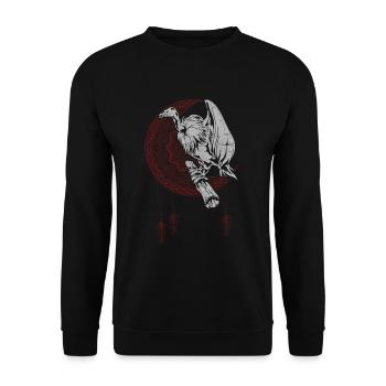 Bird of Prey Gift Crescent Moon Dreamcatcher Vulture - Unisex Sweatshirt - black - Front - Alina (178cm) & Michal (187cm)