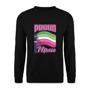 Fière maman LGBT Cadeau de la fête des mères Abrossexual - Sweat-shirt Unisexe - noir - Devant - Alina (178cm) & Michal (187cm)