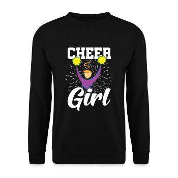 Cheerleading Cheer Mädchen Geschenk Cheerleader - Unisex Pullover - Schwarz - Vorne - Alina (178cm) & Michal (187cm)
