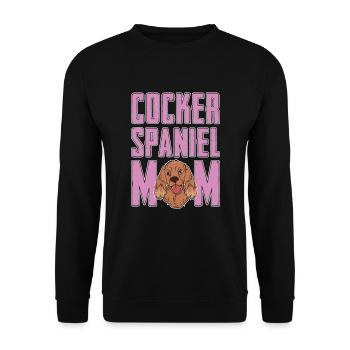 Hunde Mama Muttertag Geschenk Cocker Spaniel - Unisex Pullover - Schwarz - Vorne - Alina (178cm) & Michal (187cm)