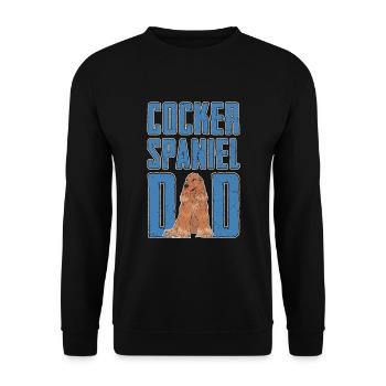 Cocker Spaniel Daddy Father's Day Gift Dogs - Unisex Sweatshirt - black - Front - Alina (178cm) & Michal (187cm)